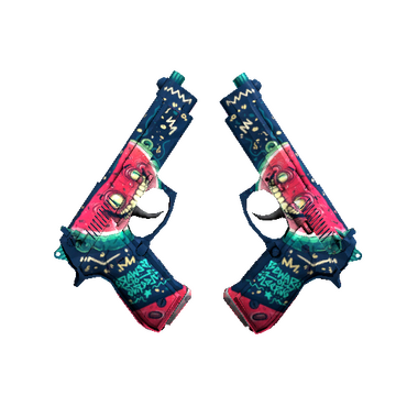 StatTrak™ Dual Berettas | Melondrama (Minimal Wear)