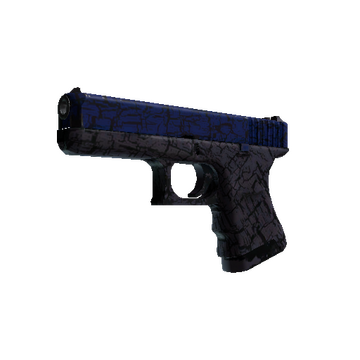 StatTrak™ Glock-18 | Blue Fissure (Well-Worn)