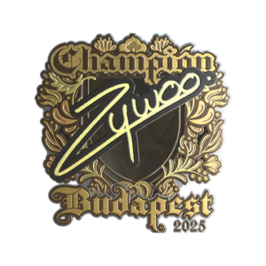 Sticker | ZywOo (Gold, Champion) | Budapest 2025