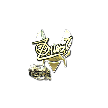 Sticker | ZywOo (Gold, Champion) | Paris 2023