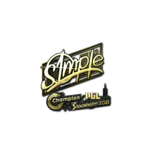 Sticker | s1mple (Gold) | Stockholm 2021
